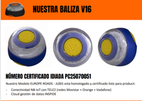 Baliza V16 Homologada con Geolocalización GPS | DGT 3.0 + Conexión SIM Incluida Hasta 2038