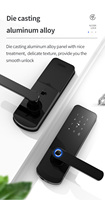 Cerradura Inteligente sin Llave Aurelysse con Huella Dactilar Antirrobo de Aleación de Aluminio TTLock APP Tarjeta de Memoria Latón/Aluminio/Acero/Madera/Acero Inoxidable