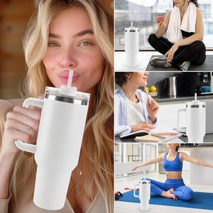 Paquete de 20 Vasos Térmicos de Sublimación de 40 oz con Asa, de Acero Inoxidable, Aislados, <span class=keywords><strong>para</strong></span> Agua, Botellas de Viaje, desde Almacén de EE. UU. - Product Image 6