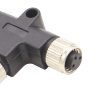 Connecteurs automobiles étanches IP68 en forme de T 3 4 5b 8 broches M8, femelle vers mâle, pour conversion de puissance et capteurs