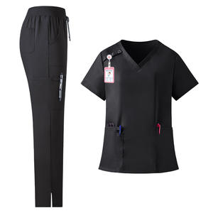 Divisa Medica con Scollo a V, Tuta da Jogging, Completo per Infermieri di Ospedali Veterinari, Tuta per Lavaggio Mani, Uniforme da Lavoro per Spa - Product Image 6