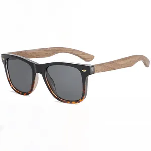 2024 New Fashion Wood Sunglasses Classic High Quality Custom Logo Natural Bamboo Designer Sunglasses For Men