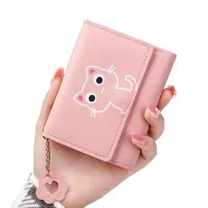 OME760 Hot Sell Wallet For Women New Ladies Wallet Short Creative Fashion Wallet Girls Short Small Mini PU Leather Coin Purse