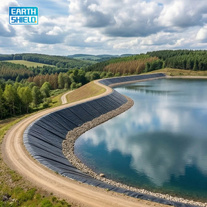 Géomembranes écologiques et durables Earth Shield 0,2-3 mm HDPE LDPE LLDPE pour l'aquaculture, les bassins piscicoles, les revêtements de <span class=keywords><strong>lacs</strong></span> artificiels - Product Image 3
