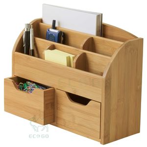 Organisateur de caddie de bureau en bois élégant pour la maison et le bureau - Product Image 2
