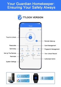 กุญแจล็อคอัจฉริยะ SINON Smart Euro Cylinder พร้อมแอป TTLock ระบบสแกนลายนิ้วมือแบบไร้กุญแจ - Product Image 4