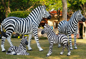 Esculturas de animales de fibra de vidrio de alta calidad, accesorios para Fotos de Fiesta de boda, diseño de arte de dibujos animados, estatua de tigre pequeño sentado - Product Image 6