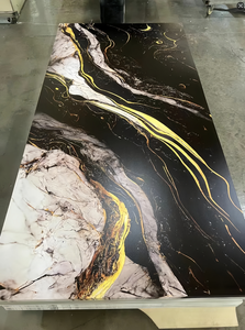 Panneau décoratif mural moderne 3D floral en PVC enduit UV <span class=keywords><strong>style</strong></span> rustique pour salle de bain extérieure maison commerciale design d'intérieur prix d'usine - Product Image 3