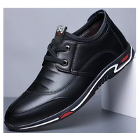 Chaussures en cuir pour hommes pas chères en PU de Chine, chaussures décontractées en cuir pour hommes