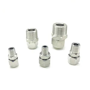 Adapter 4mm 6mm 8mm 10mm 12mm to 3/4'' NPT Stainless Steel Pipe Fitting NPT Male Pipe Nipple Connector SS304 Male Thread Adapter