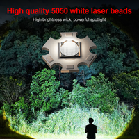 Super Bright Portable Télescopique Zoom Linterna Usb Rechargeable Aluminium Blanc Torche Lumière Led Travail Lumière Tactique Lampe de Poche