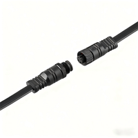 Connecteur étanche IP67 à fiche plate M12 5A en cuivre FPC RF UHF pour système d'énergie solaire PCB 3P