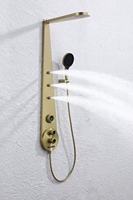Meiyani argent or Gunmetal laiton mural affichage numérique intelligent salle de bain pluie automne taille Massage ensemble de douche LED panneau