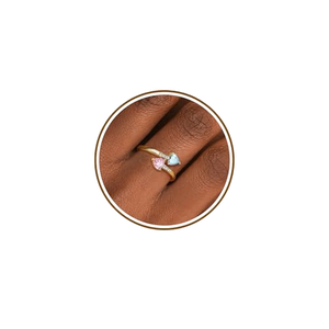 Btysun Oktober Geboortesteen <span class=keywords><strong>Ring</strong></span> Maart Verjaardagscadeaus Vrouwen Zus Paasmandvullers Verstelbare Roze Toermalijn Verjaardag - Product Image 1