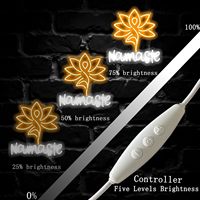En stock : Enseigne néon Namaste avec fleur de lotus, Lumière LED Yoga Zen, Lampe de méditation, Décoration pour studio de yoga et fitness, Enseignes LED