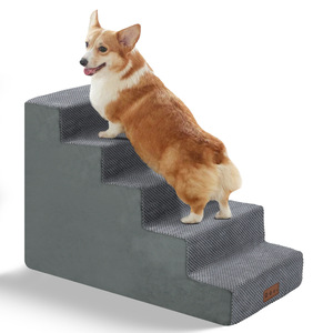 <span class=keywords><strong>Escalier</strong></span> de luxe <span class=keywords><strong>pour</strong></span> animaux de compagnie, marchepieds <span class=keywords><strong>pour</strong></span> petits chiens seniors, rampe antidérapante, marchepieds <span class=keywords><strong>pour</strong></span> accéder aux lits et canapés, en polyester amovible et lavable - Product Image 1
