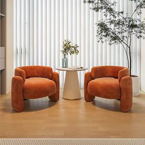 Ensemble de fauteuil lounge et de bureau d'accueil en cuir véritable, design moderne pour hôtel, salle à manger, chambre à coucher, salon - Product Image 5