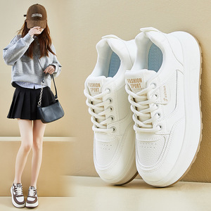 รองเท้าผ้าใบเสริมส้นหนาสำหรับผู้หญิงสไตล์ Ins สไตล์ลำลองแนวสตรีท - Product Image 2