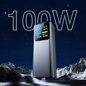 Banco de Energía de 20000 mAh, Cargador Portátil de Carga Rápida de 100 W para Teléfonos Inteligentes, Relojes Inteligentes y Computadoras Portátiles con Pantalla LED y Cable Retráctil - Product Image 3