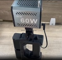 Lampe vidéo portable 60W bicolore COB LED avec poignée d'alimentation pour la photographie