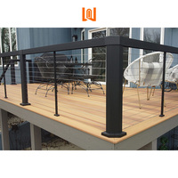 Rampe de tuyau de conception populaire Rampe de clôture en aluminium en acier inoxydable Balustrades de mains courantes extérieures