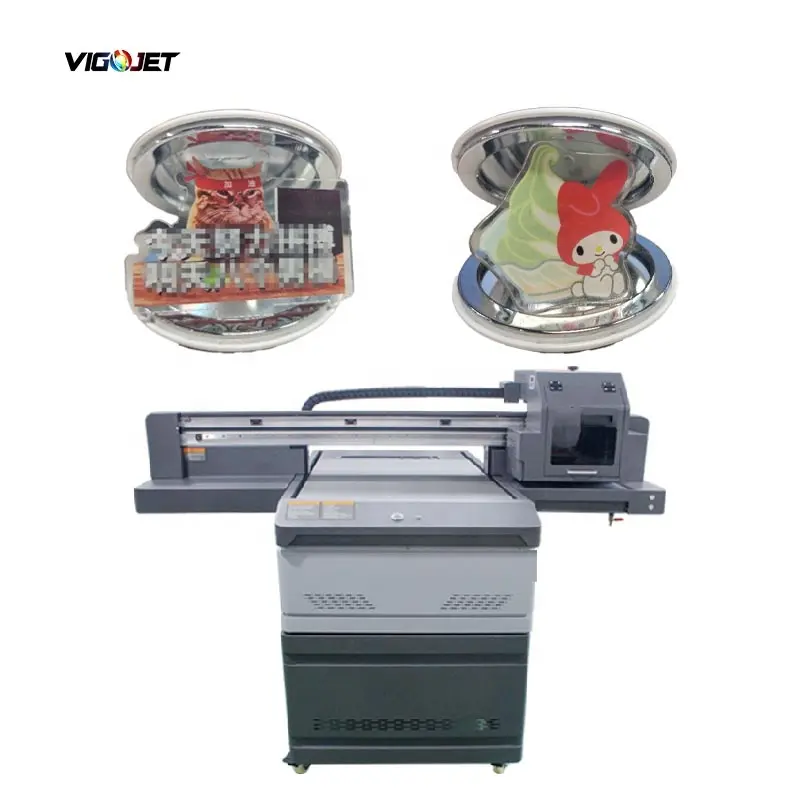 Impressora plana uv Vigojet i3200 para impressão em vidro 5mm dft diy com caixa de presente transportadora