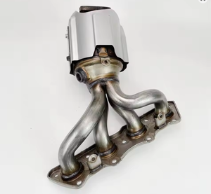 ท่อร่วมไอเสียด้านหน้าแบบไหลสูงเครื่องฟอกไอเสียเชิงเร่งปฏิกิริยาสำหรับ2009-2015 2.4L วาล์ว - Product Image 1