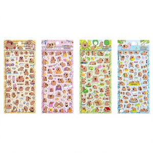 SHANLE Cute Cartoon Animal Capybara Daily Life Foam Fun <b>Bubble</b> Kawaii Deco Gift Kids Child Puffy <b>Sticker</b> Silk Screen Printed - Product Image 2