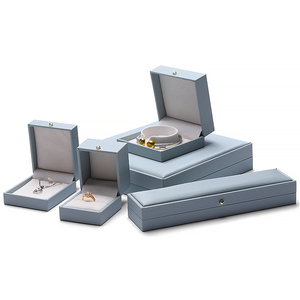Cuero de lujo DIGU cierre de metal caja de exhibición de <span class=keywords><strong>la</strong></span> joyería anillo pendiente caja de almacenamiento collar de perlas caj - Product Image 5