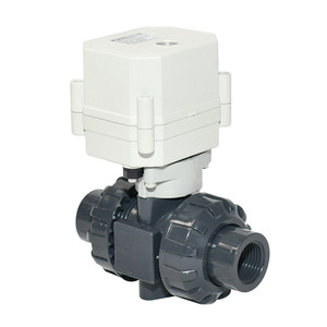 1/2 ''DN15 Modulating UPVC บอลวาล์ว True Union 9-24VDC ควบคุมสัญญาณอะนาล็อก 4-20mA 0-5V 0-10V - Product Image 2