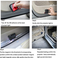 Auto Universal inalámbrico LED 3D sombra proyector cortesía paso luces bienvenida luces coche puerta Logo luz coche accesorios