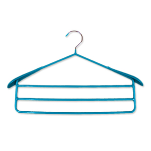 Perchero de Metal Multicapa con 3 Barras, Color Azul Turquesa, Antideslizante, Ahorra Espacio, Recubierto de PVC, para Toallas y Ropa - Product Image 2