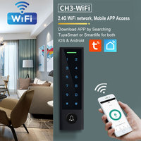 Lector Wiegand IP66 Resistente al Agua RFID 125KHz 13.56Mhz Teclado Táctil Sistema de Control de Acceso a Puertas con Wifi Tuya