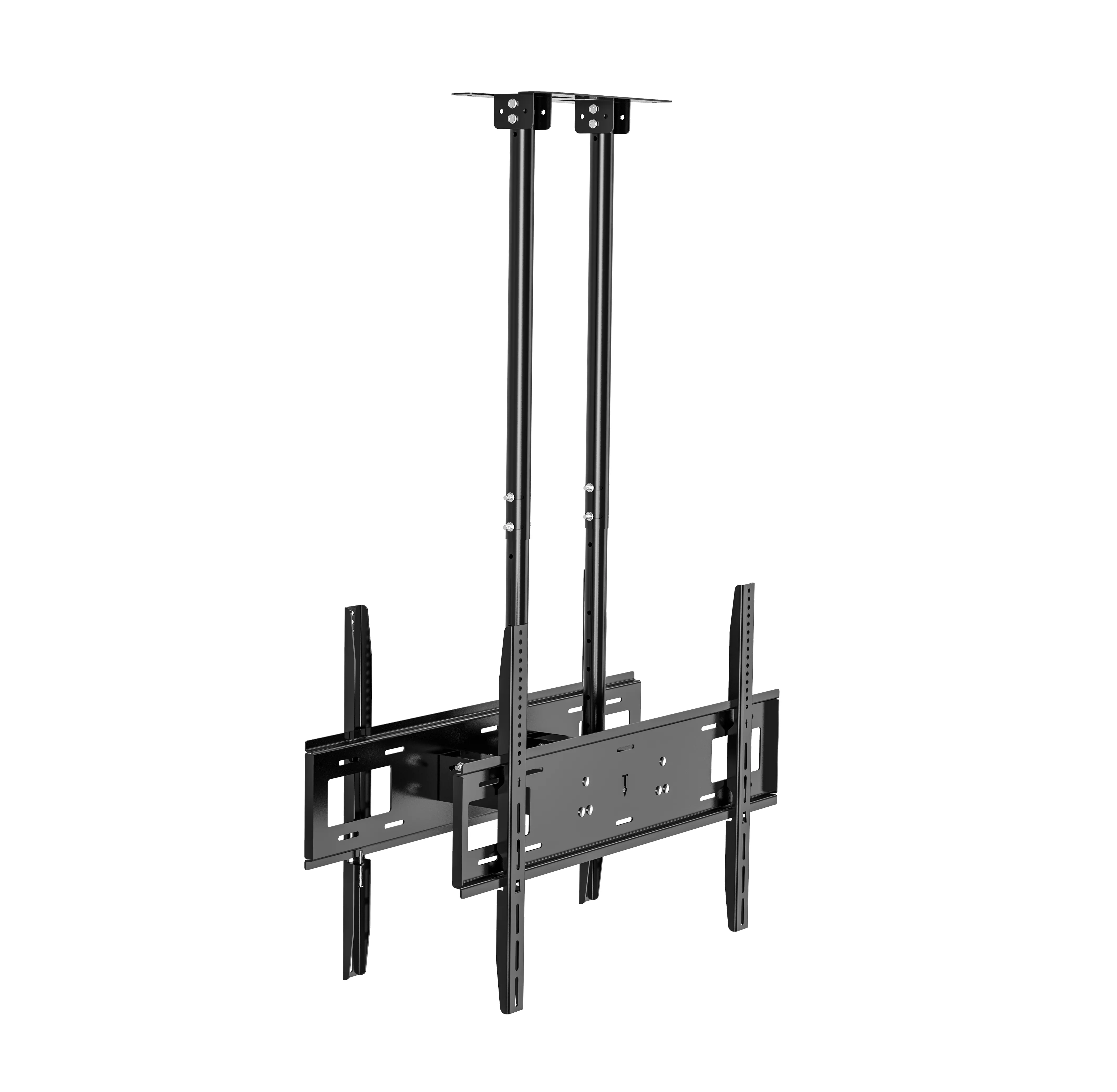 Soportes de techo clásicos con ajuste de altura de 150kg VESA 900X600mm capacidad de peso kg soporte de montaje de techo de TV de doble pantalla