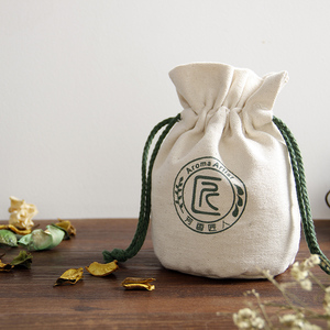 Bolsa de Regalo de Lona Ecológica con Cordón y Fondo Redondo para Empaque de Velas, con Logotipo Personalizado - Product Image 4