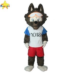 Funtoys 2018 coppa del mondo <span class=keywords><strong>lupo</strong></span> mascotte <span class=keywords><strong>Costume</strong></span> per adulto