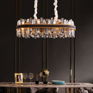 Decoration <b>Ceiling</b> Lamp Hotel <b>Living</b> <b>Room</b> Steel Modern <b>Led</b> Luxury Golden K9 Crystal Chandeliers Pendant <b>Lights</b> - Product Image 5