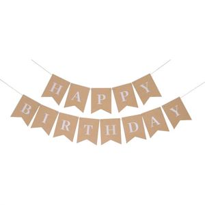Kraft <b>Paper</b> HAPPY BIRTHDAY Banner <b>Party</b> <b>Decoration</b> Bunting Letter Garland for Boy Girl Pastel Banner - Product Image 5