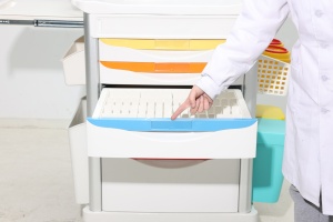 Troli medis Hotel Rumah Sakit medan keras, rak utilitas ABS, roda segala medan, Laci tahan cuaca, Ruang Tamu - Product Image 3