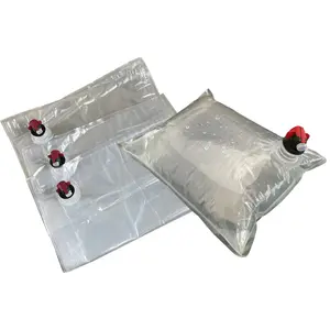RTS 10L transparent bag in box with vitop juice packaging water tea pack hot bag with valve