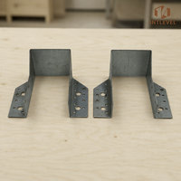 Support de poutre métallique pour connexion de poutres en bois, livraison rapide, support de poutre galvanisé, support de poutre double pour bois