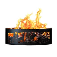 Anneau de foyer en acier personnalisé anneau de feu en métal portable sauvage pour camping en plein air pique-nique feu de joie plages parc patio arrière-cour