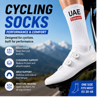 Chaussettes de cyclisme aérodynamiques édition équipe des Émirats arabes unis, chaussettes de vélo de route professionnelles Tour de France, confortables et respirantes