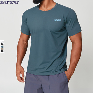 Camiseta de Secado Rápido para <span class=keywords><strong>Hombre</strong></span> con Logotipo Personalizado, Transpirable, Cuello Redondo, Ideal para Gimnasio, Correr, <span class=keywords><strong>Tenis</strong></span>, Senderismo - Product Image 1