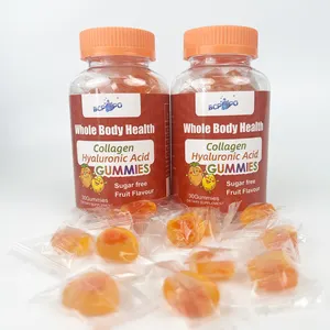 OEM/ODM Kolagen Hyaluronic Acid Gummy dengan Vitamin C Bermanfaat untuk Rambut, Kulit dan Kuku Wanita dan Pria Rasa Buah