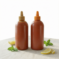 Bouteille en plastique souple au toucher mat avec bouchon à vis, conteneur personnalisé pour le stockage de chocolat, de beurre de cacahuète et de sauce