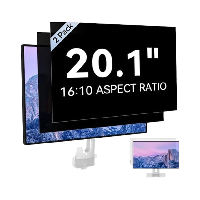 20.1 Inch Widescreen Monitor Blue Light Filter Privacy Screen Anti-Glare 16:10 Aspect Ratio Eye Protection Silicone Adhesive