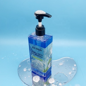 Gel de ducha orgánico de menta con logotipo personalizado, Gel de baño con fragancia Exfoliante para la piel, Limpieza Profunda, lavado corporal fresco de verano - Product Image 2