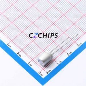 Condensateur solide A750EK107M1CAAE018, composant traversant (THT), D6.3xL9mm 100uF 20% 16V 145mA120Hz - Product Image 1