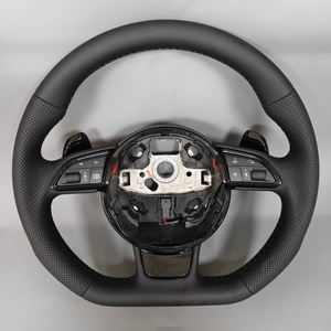 Volant de direction universel en cuir pour voiture, adaptable aux modèles Audi A4 A5 A7 B8 A6 C7 <span class=keywords><strong>RS6</strong></span> - Product Image 1